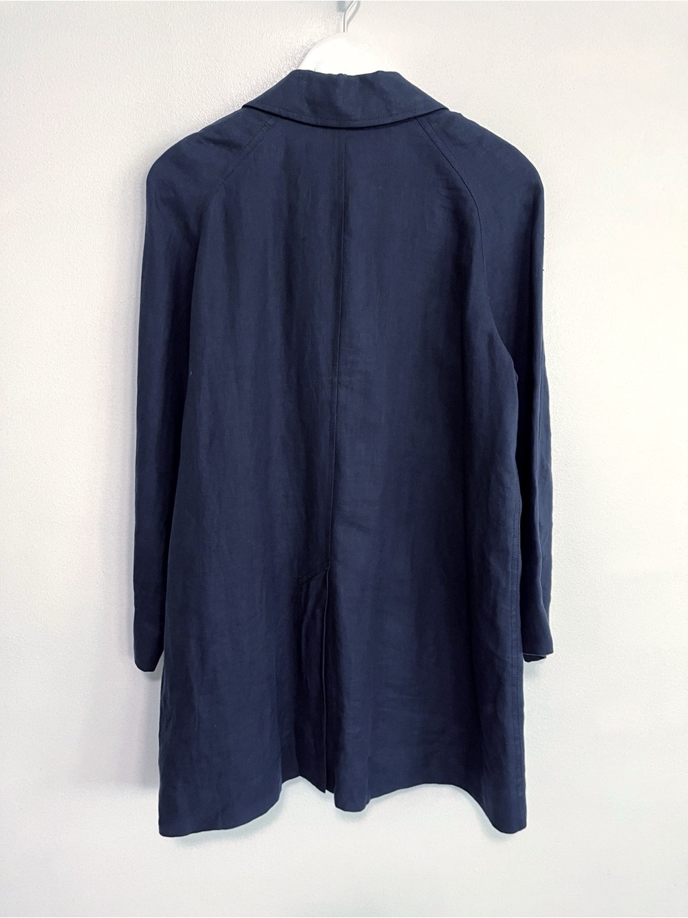 BOGO! Eileen Fisher 100% Linen Jacket Navy Blue Size Medium - Picture 5 of 8